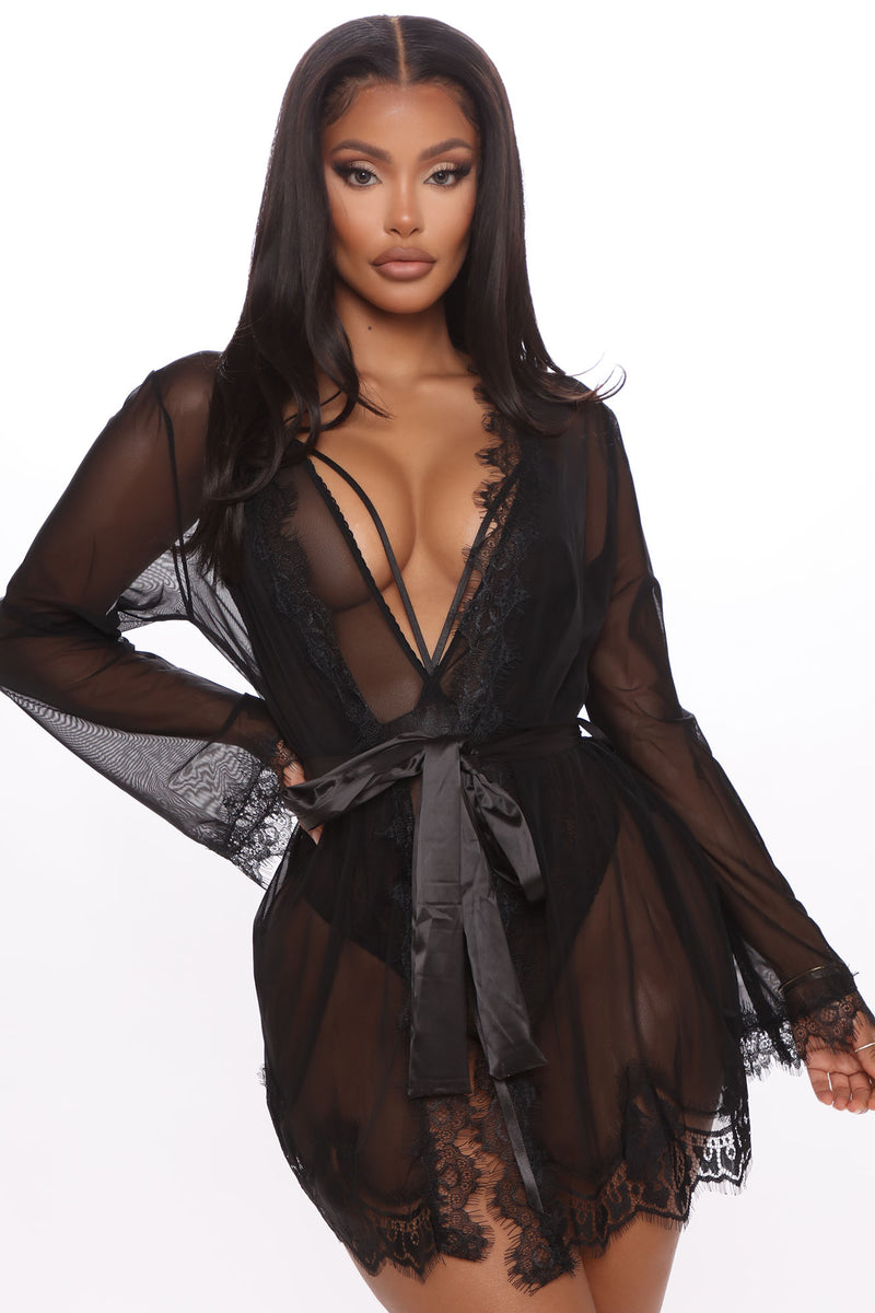 New Lover Robe - Black | Fashion Nova ...